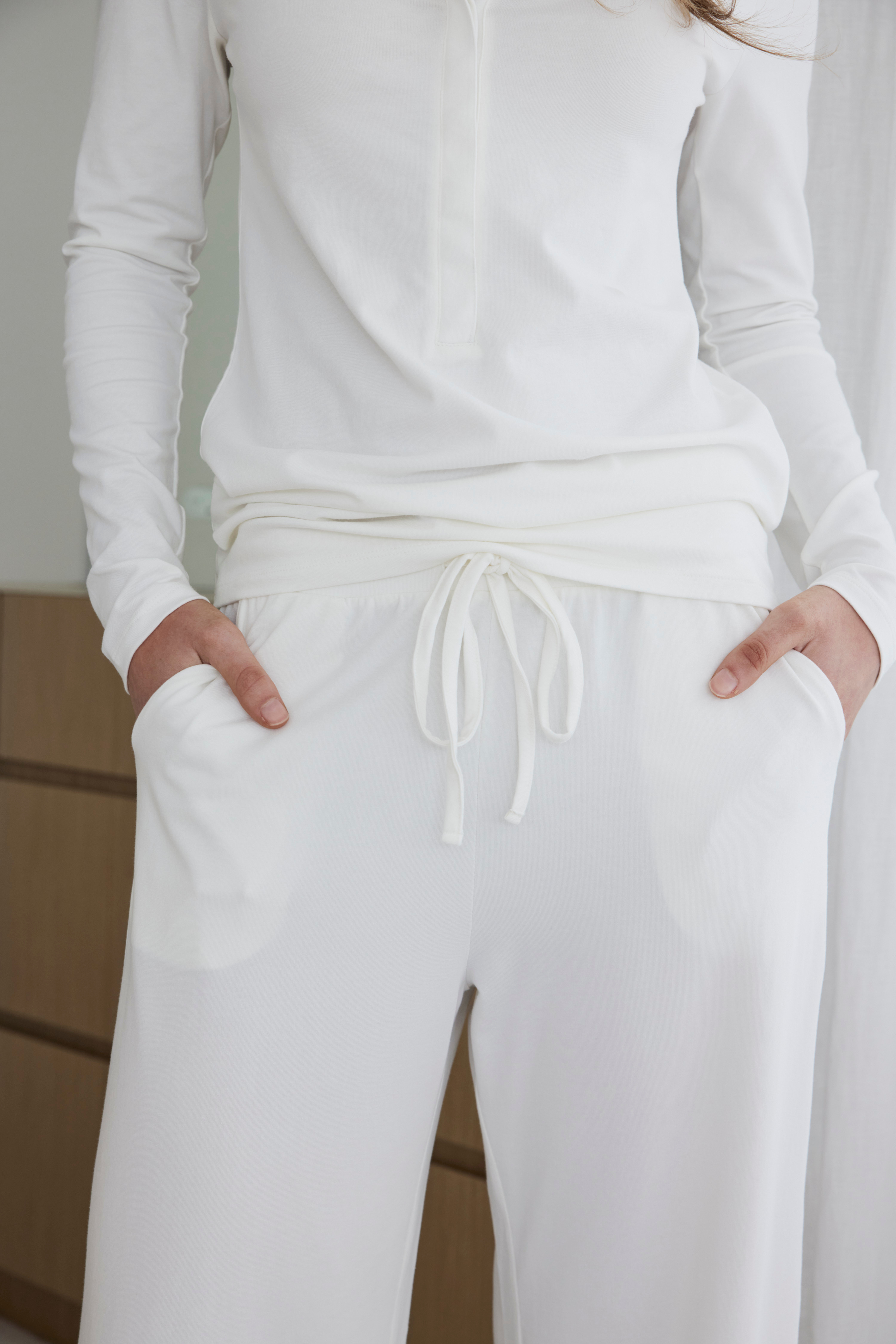 Button down lounge PJ set - Vanilla