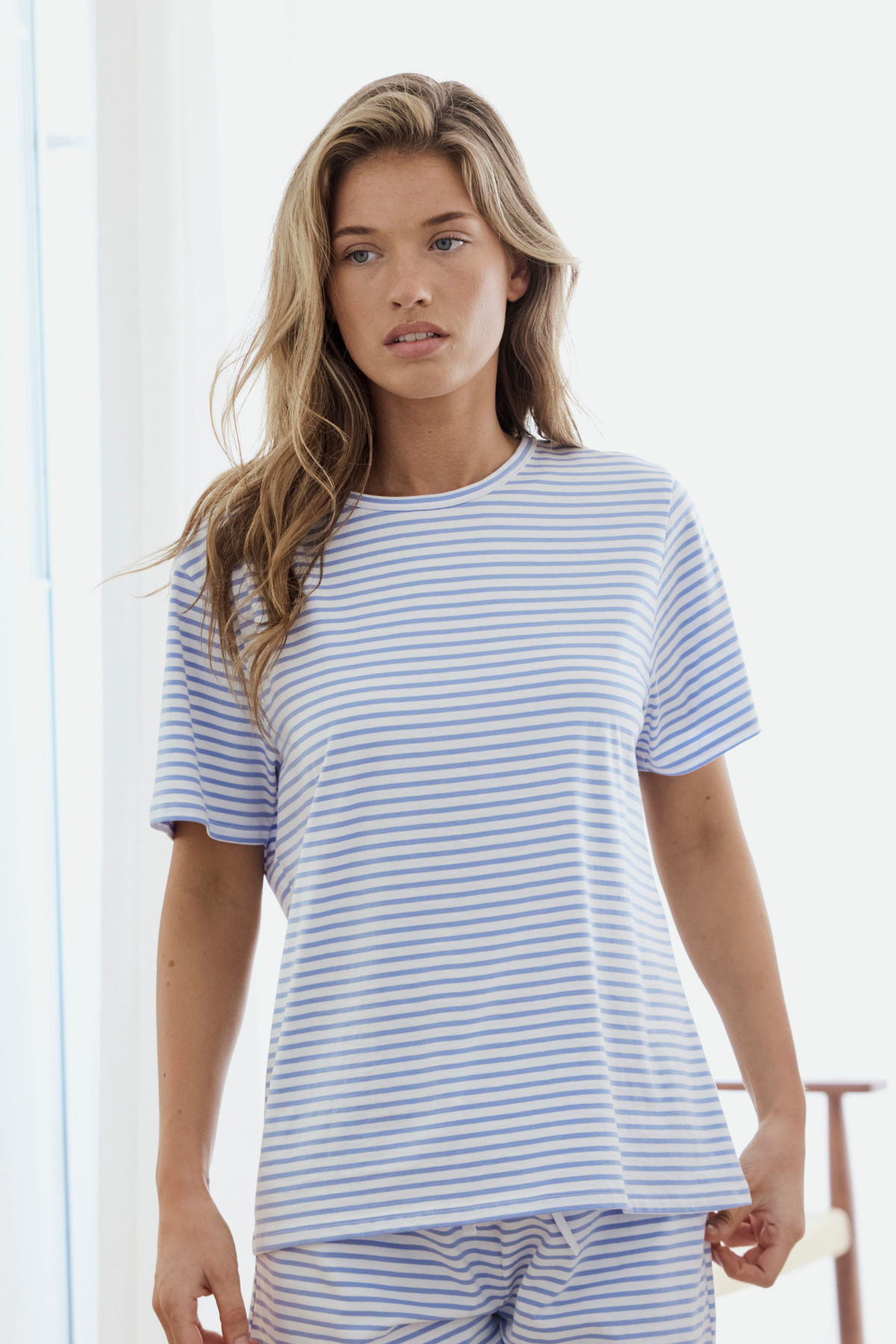 Staple tee PJ set - Blue stripe