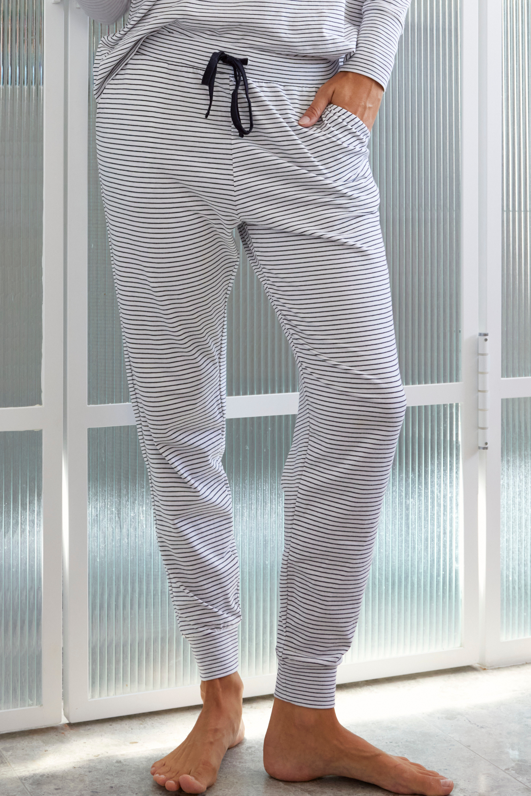 Jogger PJ set - Navy stripe