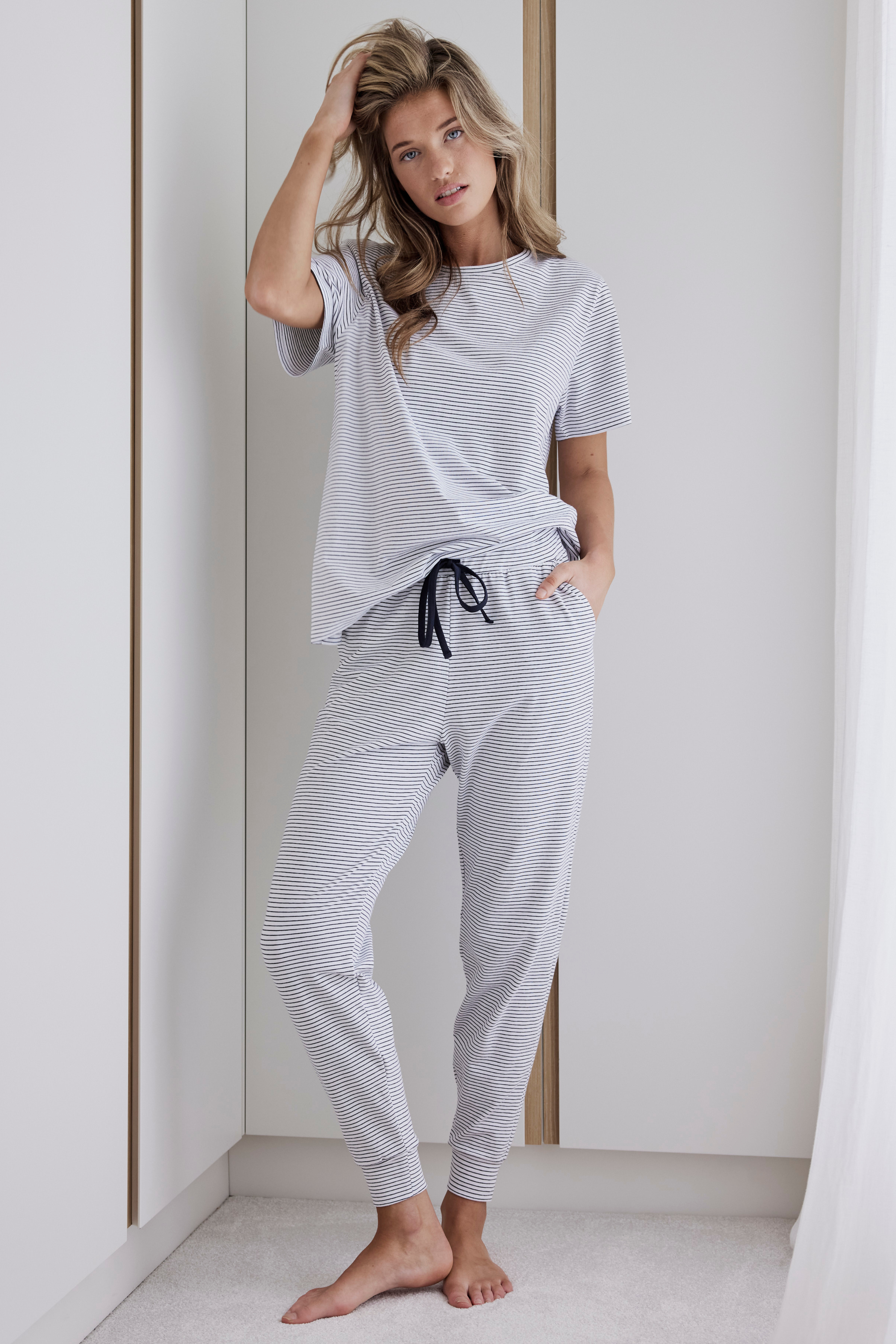Jogger pants - Navy stripe