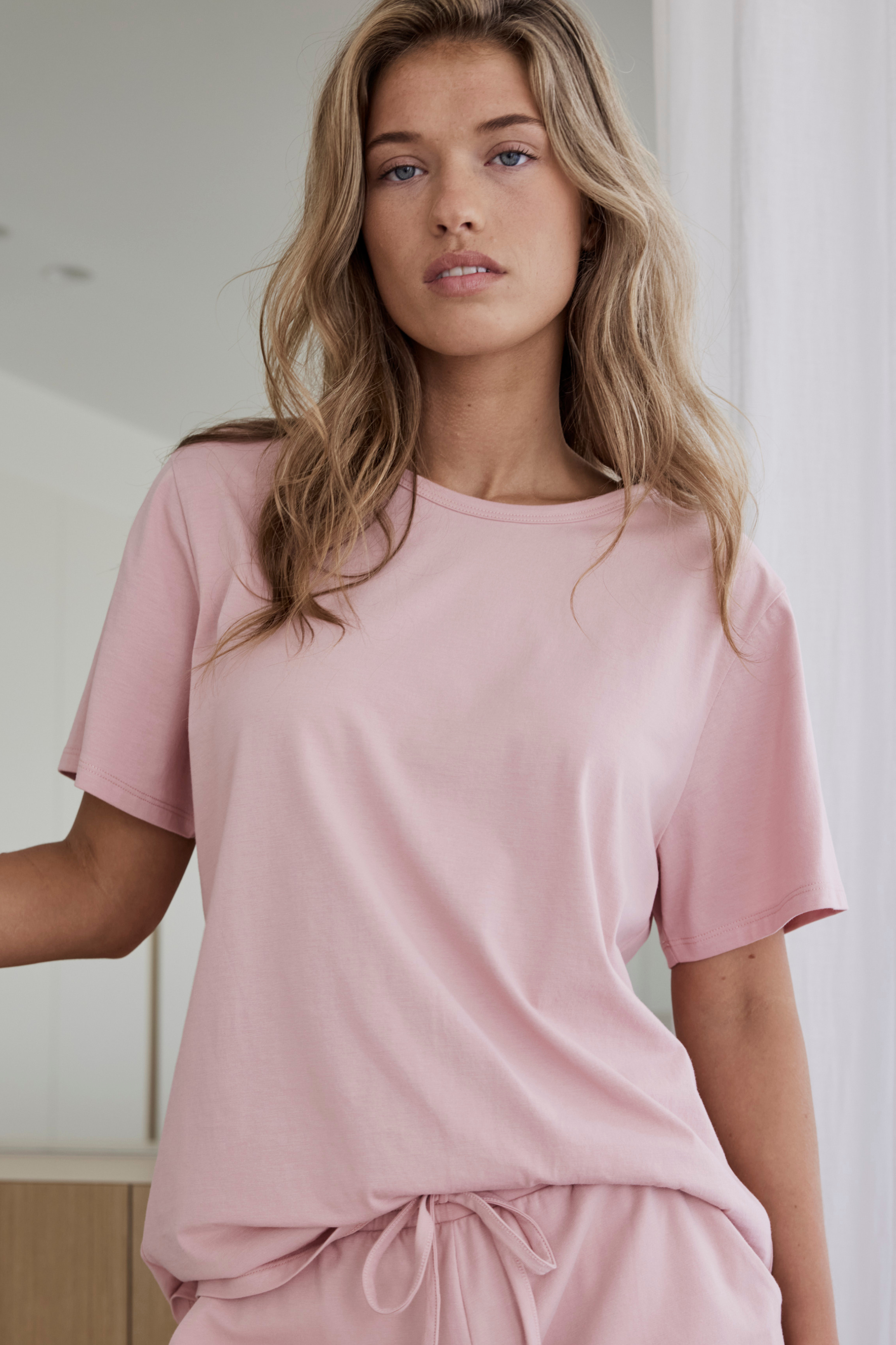 Staple tee PJ set - Dusty pink