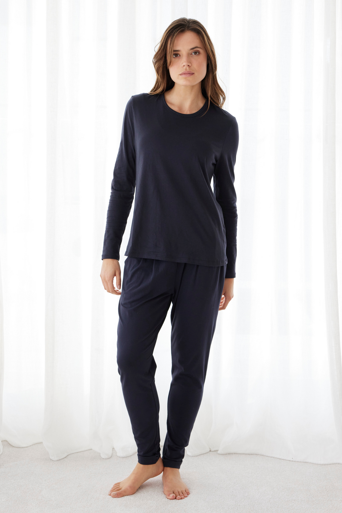 Long Sleeve Shelf Bra PJ Set Hybernate