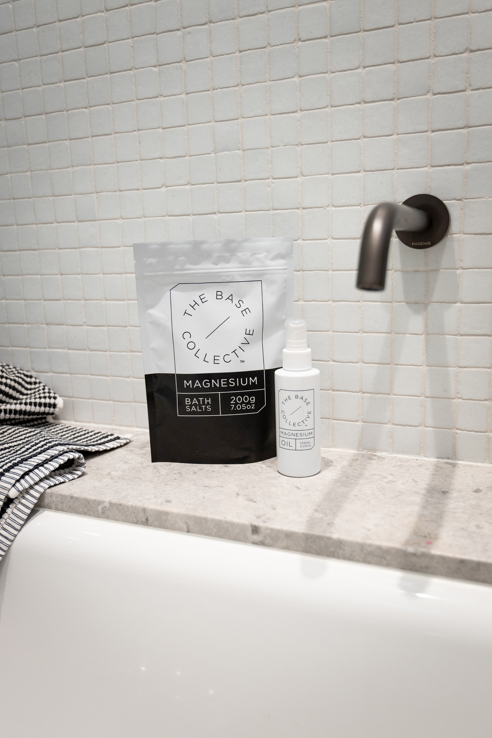 Magnesium bath salts and spray