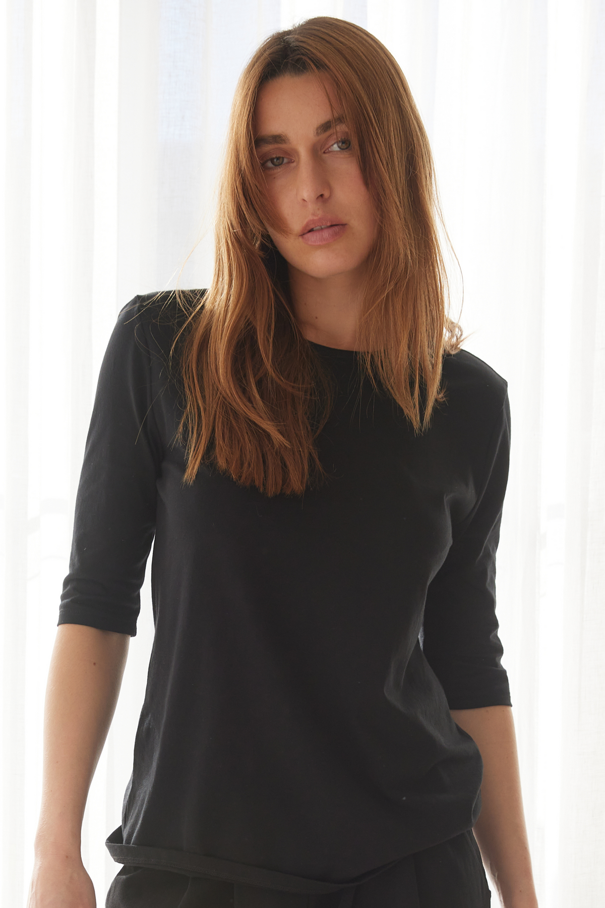 Elbow length sleeve tee