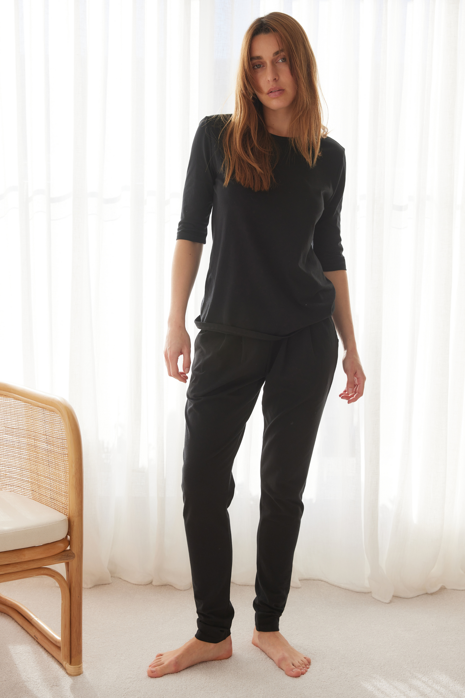 Elbow length sleeve tee