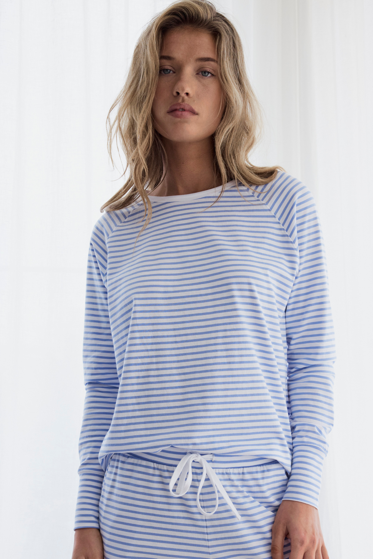 Raglan top - Blue stripe