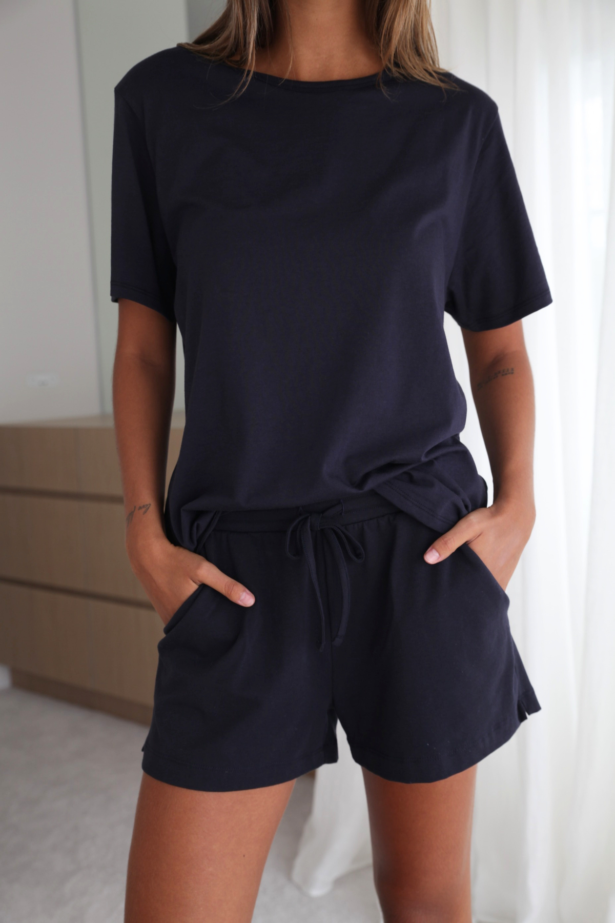 Staple tee PJ set - Deep navy