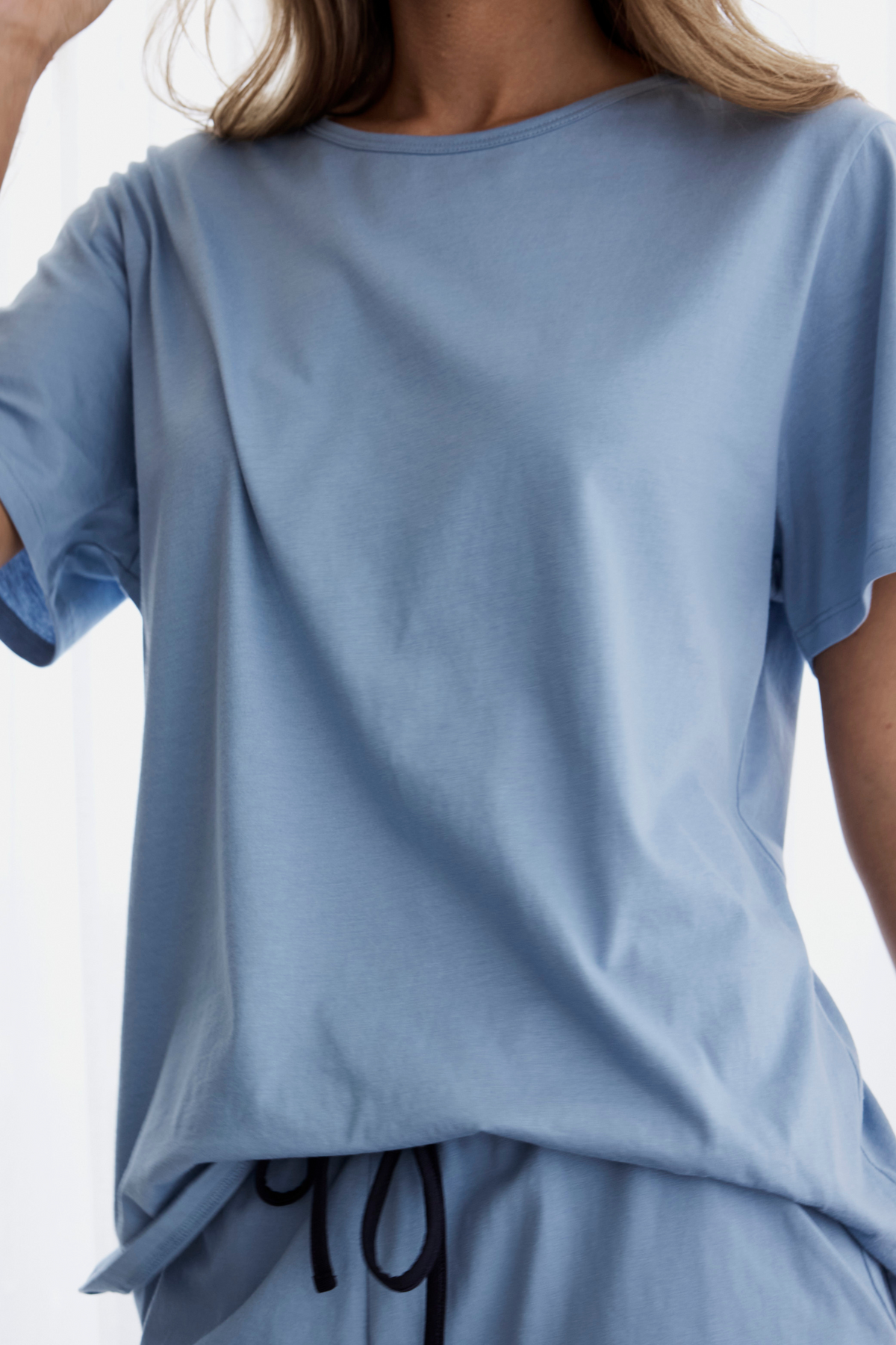 Staple tee PJ set - Dusty blue